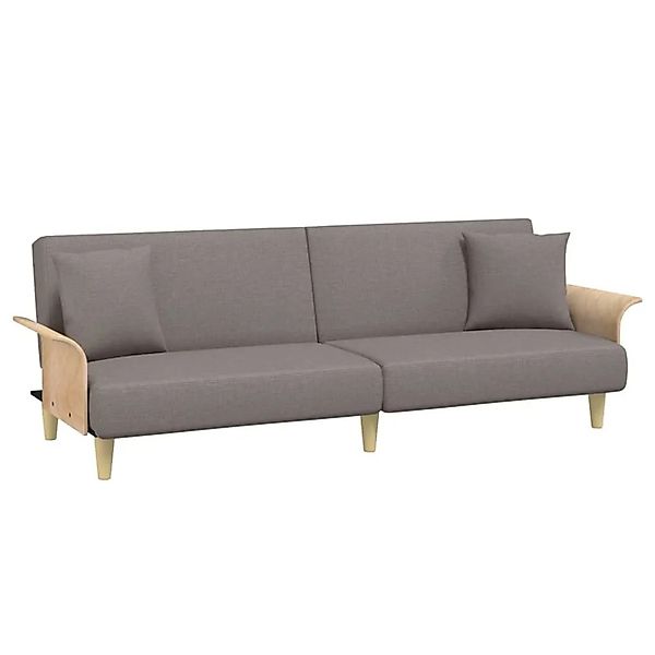 vidaXL Schlafsofa mit Armlehnen Taupe Stoff 351848 günstig online kaufen
