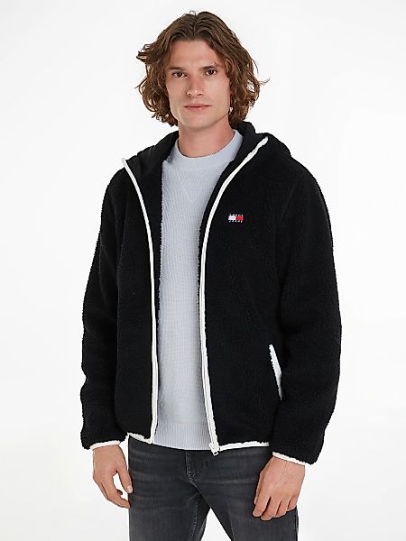 Tommy Jeans Plus Sweatjacke "TJM REG BADGE TEDDY ZIP TRU EXT", Große Größen günstig online kaufen