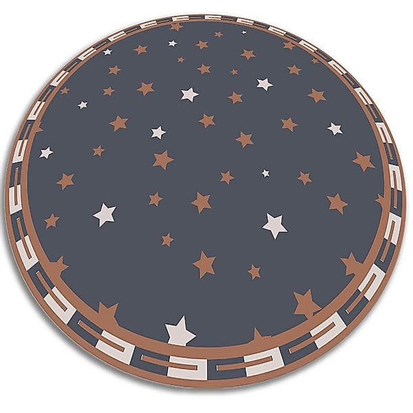 Tulup Teppich Geometrische Sterne Tapijt Vinyl 60x60 cm Braun PVC Tapijt Vl günstig online kaufen