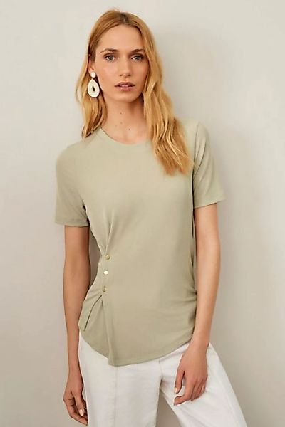 Next T-Shirt Kurzarmoberteil mit Knopfdetail (1-tlg) günstig online kaufen
