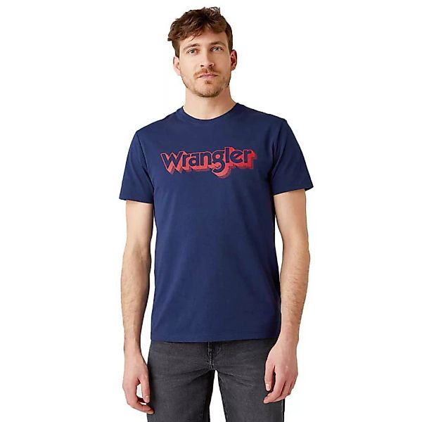 Wrangler Logo Kurzärmeliges T-shirt M Navy günstig online kaufen
