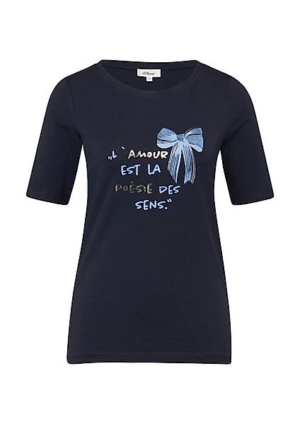 s.Oliver Kurzarmshirt T-Shirt T-Shirt mit Frontprint im Slim Fit günstig online kaufen