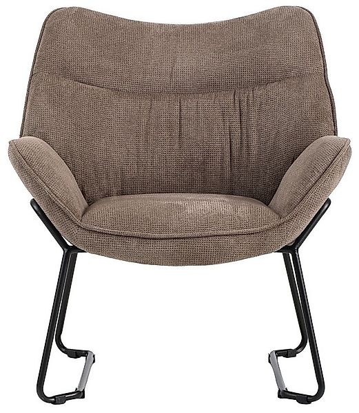bene living Sessel Aliano - braun (1-St), schwarzes Metall-Gestell - bequem günstig online kaufen