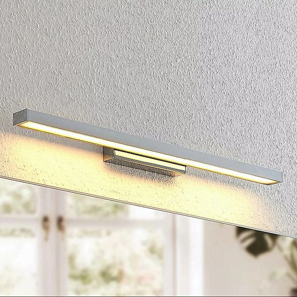 Lindby LED-Spiegelleuchte Alenia, 60 cm, chrom, Alu, IP44 günstig online kaufen