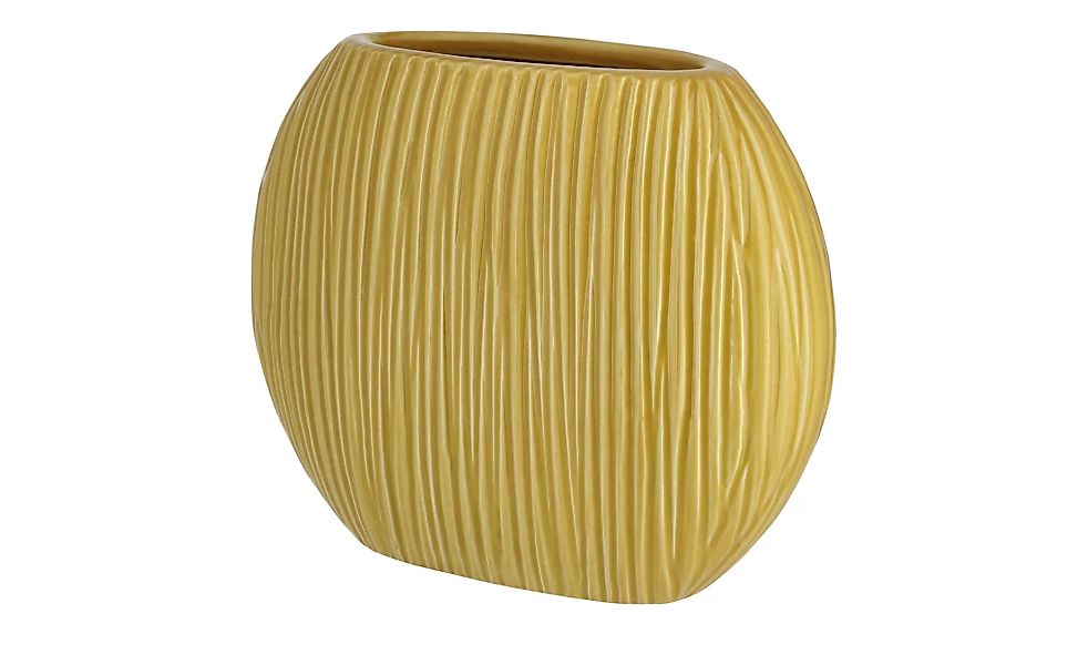 Vase - gelb - Keramik - 19 cm - 16 cm - 8 cm - Dekoration > Vasen - Möbel K günstig online kaufen