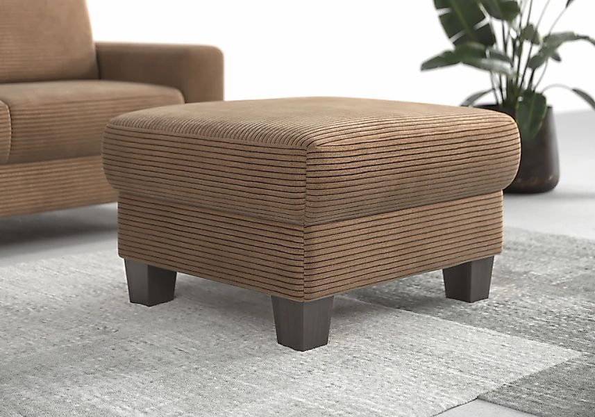 Home affaire Polsterhocker "Summer", inkl. Stauraum, Cord-Bezug, wengefarbe günstig online kaufen