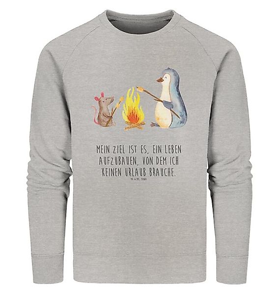 Mr. & Mrs. Panda Longpullover Pinguin Lagerfeuer Größe S - Heather Grey - G günstig online kaufen