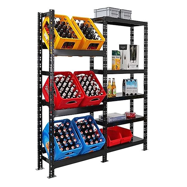 PROREGAL® Flaschenregal Getränkekistenregal GARDASEE 180x160x30cm 6 Kisten günstig online kaufen