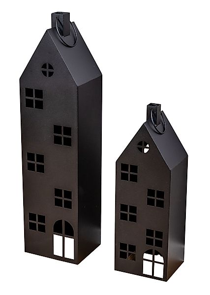 Levandeo® Kerzenlaterne, 2er Set Laterne Haus günstig online kaufen
