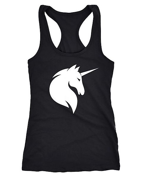 MoonWorks Tanktop Damen Tanktop Einhorn Kopf Silhouette Unicorn Head Racerb günstig online kaufen