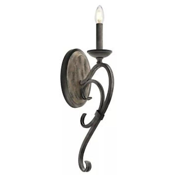 Wandlampe CAMELOT 8 in Zink Antik Holz Lampe günstig online kaufen
