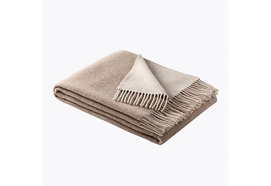 Wohndecke Estella Wohndecke Wolldecke 100% Schurwolle 135x195 cm Eric natur günstig online kaufen