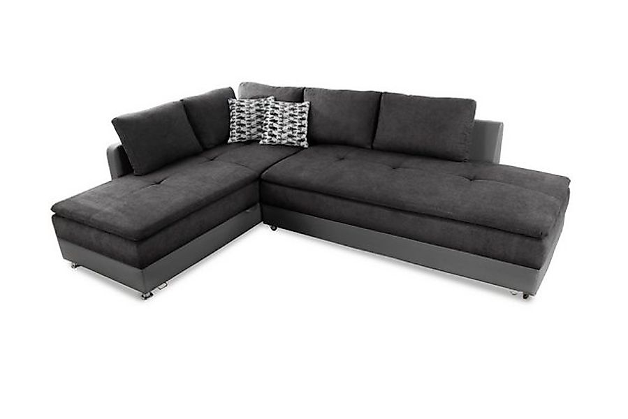 luma-home Ecksofa 15106, Dauerschläfer-Doppelbett 306x223 cm, Schwenkteil r günstig online kaufen