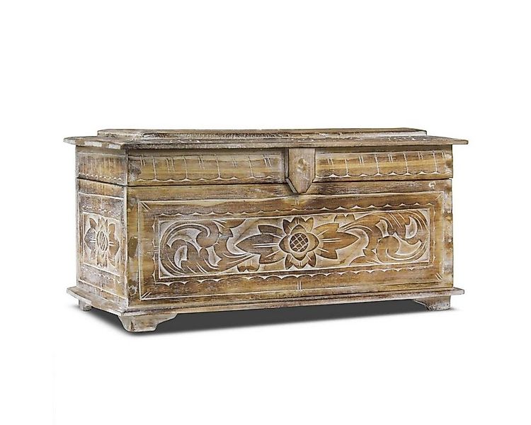 Oriental Galerie Truhe Truhe Albesiaholz Natur WW 60 cm Groß (1 St) günstig online kaufen