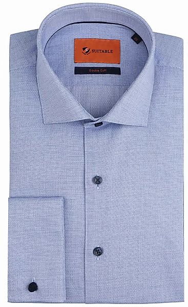 Suitable Hemd Doppelte Manschette Blau - Größe 39 günstig online kaufen