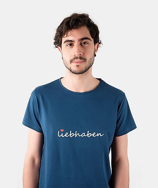 Herren T-shirt Aus Reiner Bio-baumwolle Mit "Liebhaben"-Print günstig online kaufen