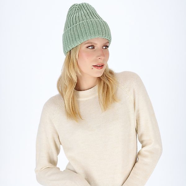 halsüberkopf Accessoires Strickmütze Grobstrickmütze mit breitem günstig online kaufen