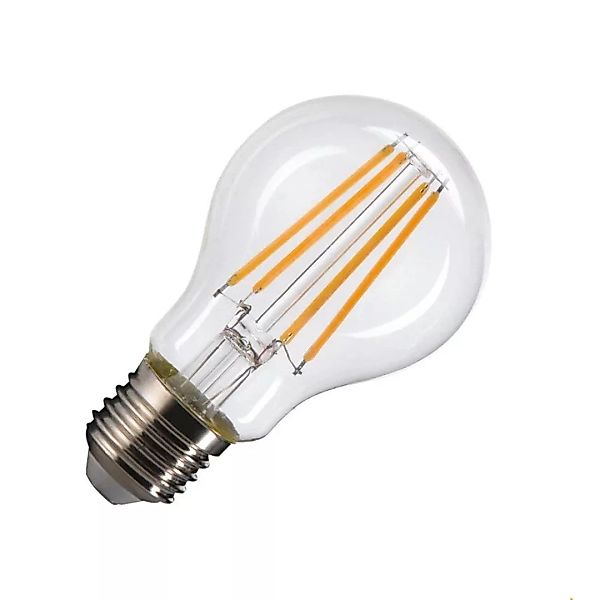 LED Leuchtmittel E27 Birne - A60 in Transparent 7,5W 2700K CRI90 320° dimmb günstig online kaufen