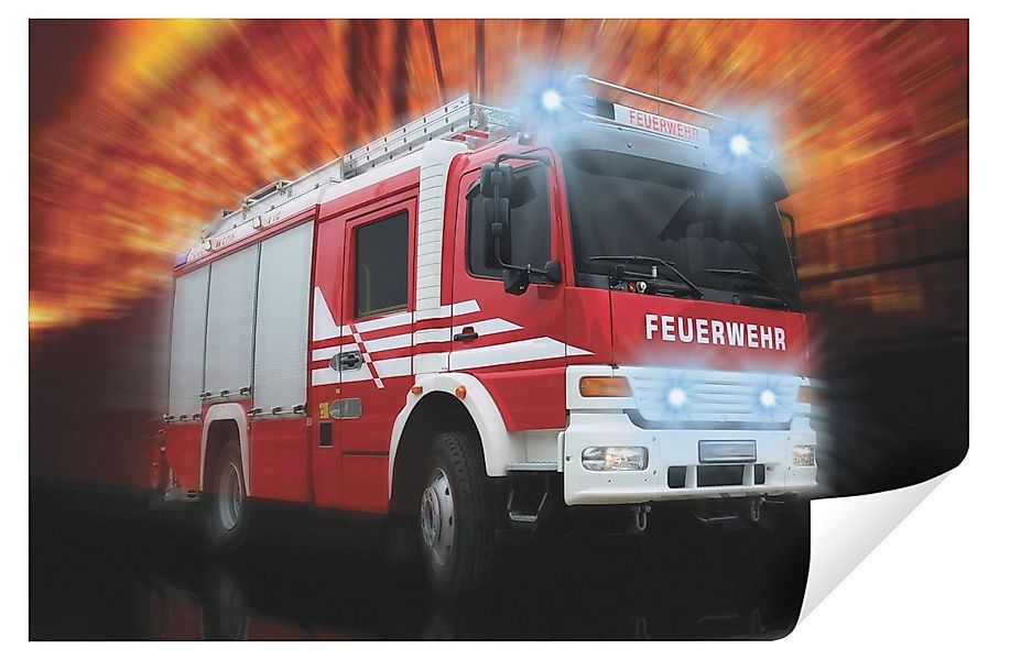 Wallarena Fototapete Kinderzimmer Jungen Feuerwehr Auto Vlies Tapete für Ju günstig online kaufen