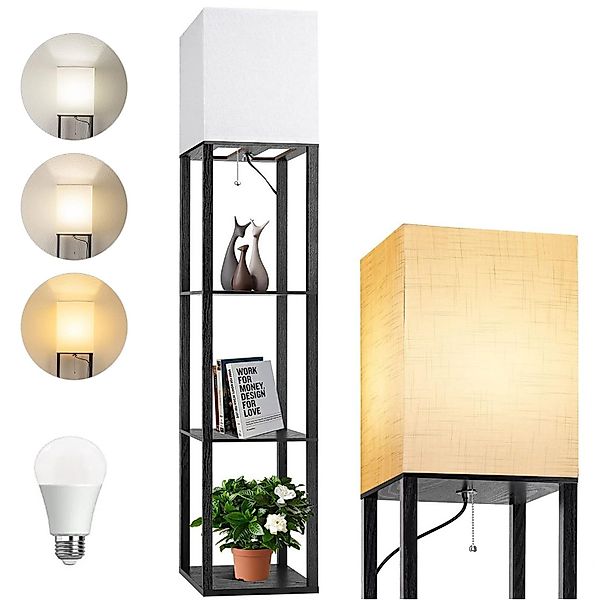 Jibenhome LED Stehlampe Stehlampe mit 3-Ebenen günstig online kaufen