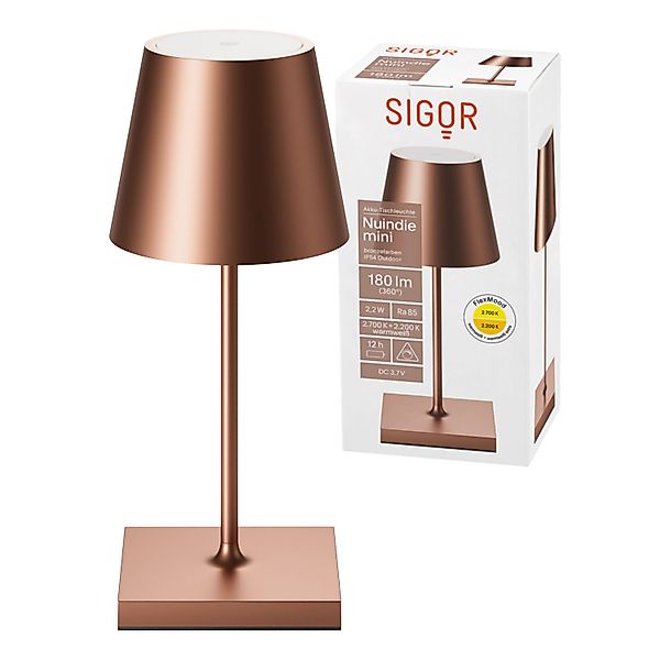 SIGOR LED Tischleuchte Akku-Tischleuchte, Dimmbar, LED günstig online kaufen