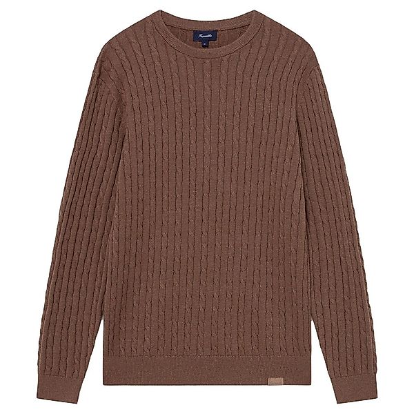 FaÇonnable Cable Cashmere 12gg Rundhalsausschnitt Sweater XL Mud günstig online kaufen