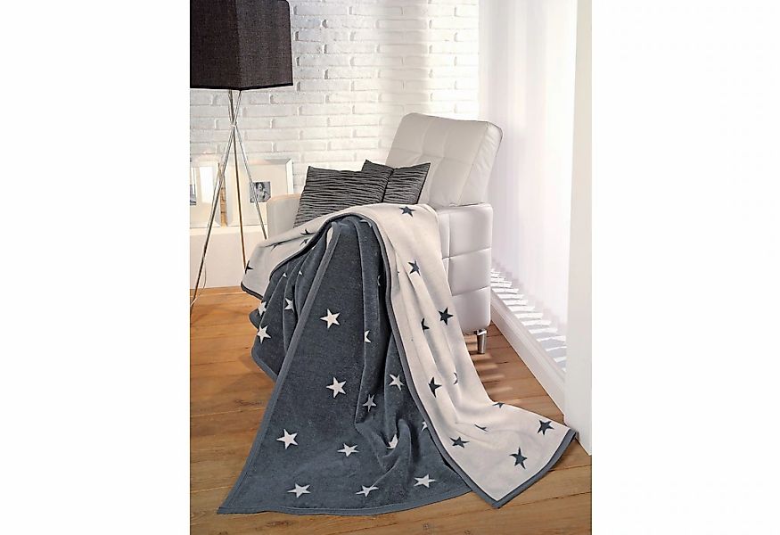 Wohndecke Star, IBENA, mit kleinen Sternen, Kuscheldecke günstig online kaufen