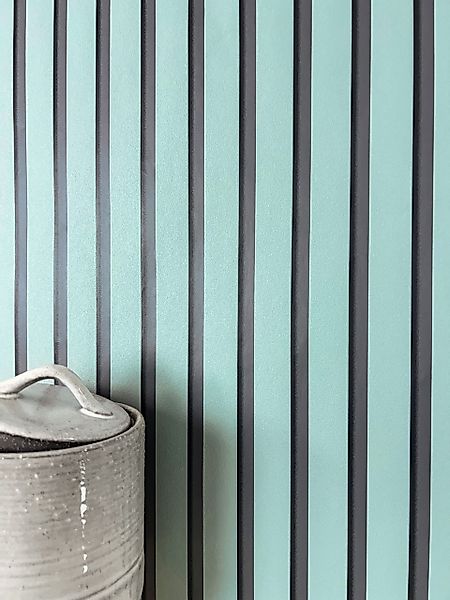 Newroom Vliestapete, Blau Tapete Skandinavisch Paneele günstig online kaufen