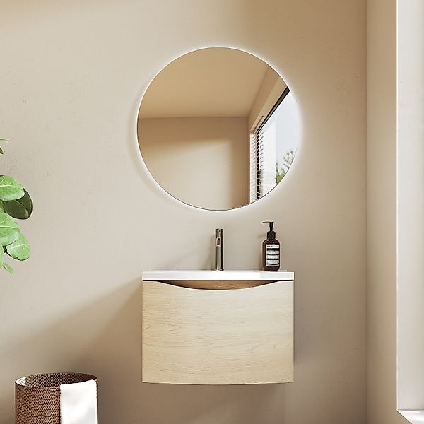 BRIDGE BENO Badmöbel-Set 60/80cm Curved Badezimmerwaschtisch, günstig online kaufen