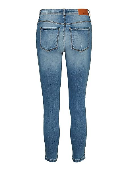 Noisy May Damen Jeans NMKIMMY NW ANK DART AZ062LB Slim Fit Blau Light Blue günstig online kaufen