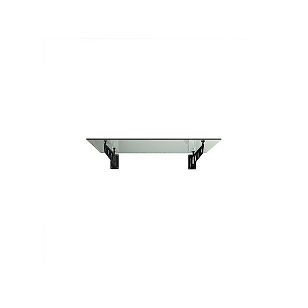 Glaszentrum Hagen S 190x90 cm Glasvordach inkl. Halter Schwarz Klarglas günstig online kaufen