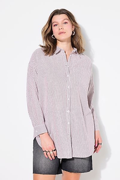 Studio Untold Hemdbluse Streifenhemd oversized Glitzerstreifen günstig online kaufen
