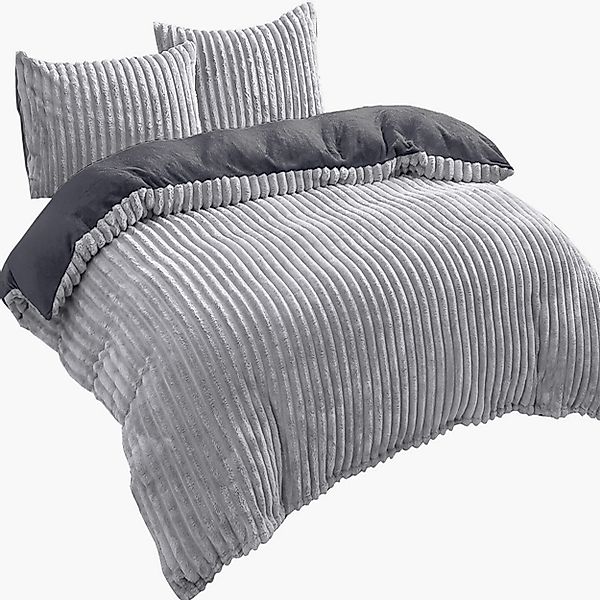 Visaggio Bettwäsche Teddyplüsch Winter Bettbezug Cord günstig online kaufen