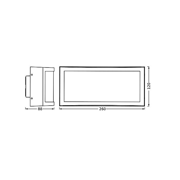 OSRAM Außenwandlampe ENDURA CLASSIC CUADRA, dunkelgrau, IP65 günstig online kaufen