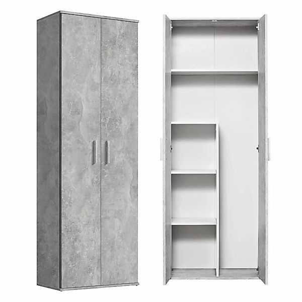 mokebo Besenschrank in Grau Der Lange Haushaltsschrank Putzschrank oder Meh günstig online kaufen