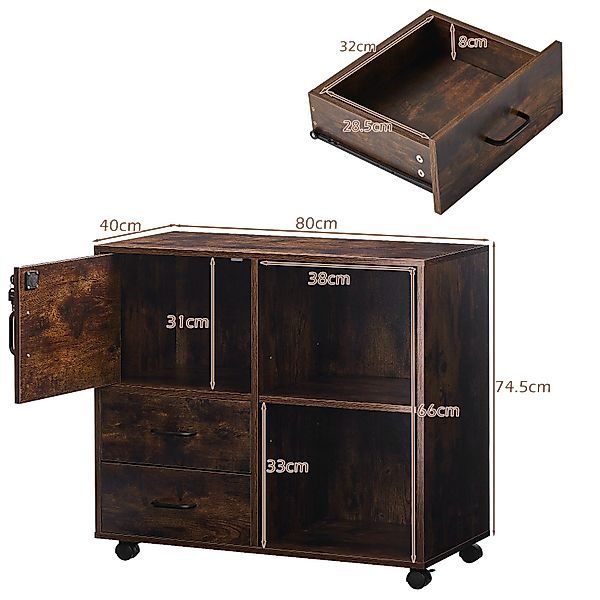 Ofcasa Aktenschrank Mobiler Büroschrank (1er Set) günstig online kaufen