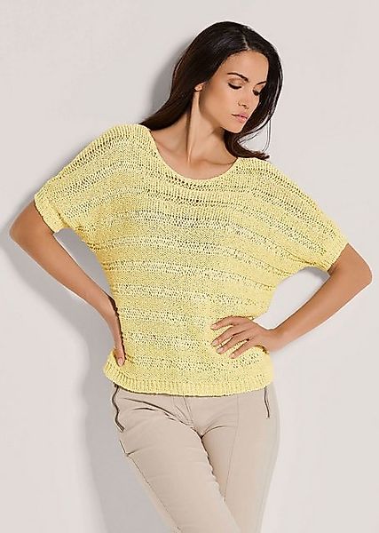 MADELEINE Strickpullover Bändchen-Pullover mit Glanz-Effekt günstig online kaufen