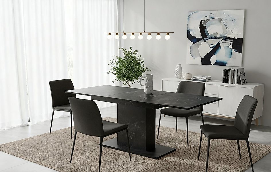 B&D home Esstisch MARA, Metall oder Holzgestell, ausziehbar 120-160cm, 4-6 günstig online kaufen