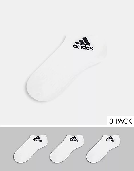 adidas – Training – 3er-Set Knöchelsocken in Weiß günstig online kaufen