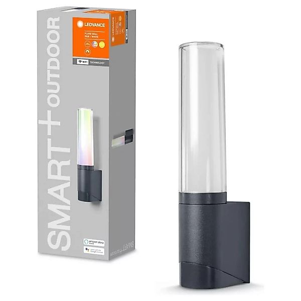 SMART+ LED Wandleuchte in Dunkelgrau 7,5W 320lm IP44 RGBW günstig online kaufen
