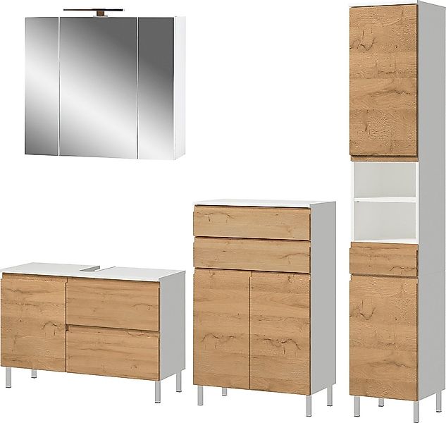 GERMANIA Badmöbel-Set "Torrance" 4 Stk. tlg. Unterschrank, Spiegelschrank m günstig online kaufen