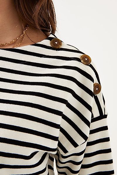 Garcia Sweatshirt mit Knopf-Detail an der günstig online kaufen