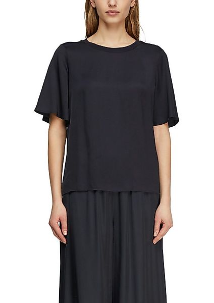 comma T-Shirt mit geripptem Ausschnitt günstig online kaufen