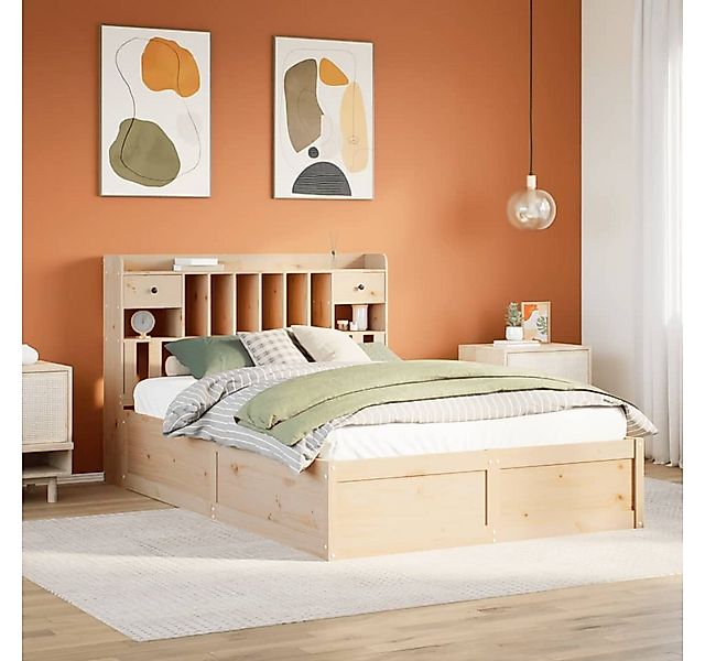 vidaXL Bett, Massivholzbett ohne Matratze 150x200 cm Kiefernholz günstig online kaufen
