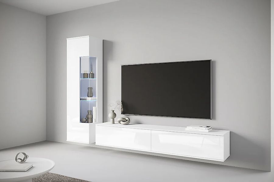 INOSIGN Wohnwand "Kenia, Vitrine Türanschlag links/rechts wechselbar", (Kom günstig online kaufen