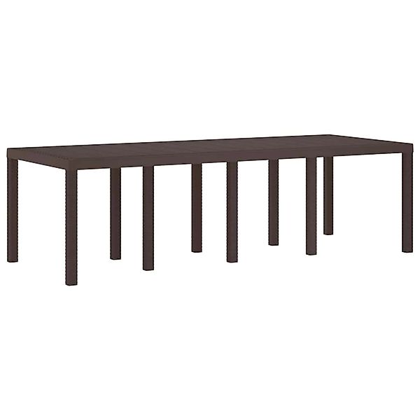 vidaXL Gartentisch Braun 250 x 100 x 73 cm Poly-Rattan 871693 günstig online kaufen