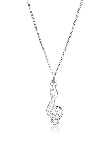 Elli Kette mit Anhänger Notenschlüssel Musik Symbol 925 Silber, Notenschlüs günstig online kaufen