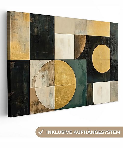 OneMillionCanvasses® Leinwandbild Abstrakt - Gold - Bronze - Formen - Geome günstig online kaufen