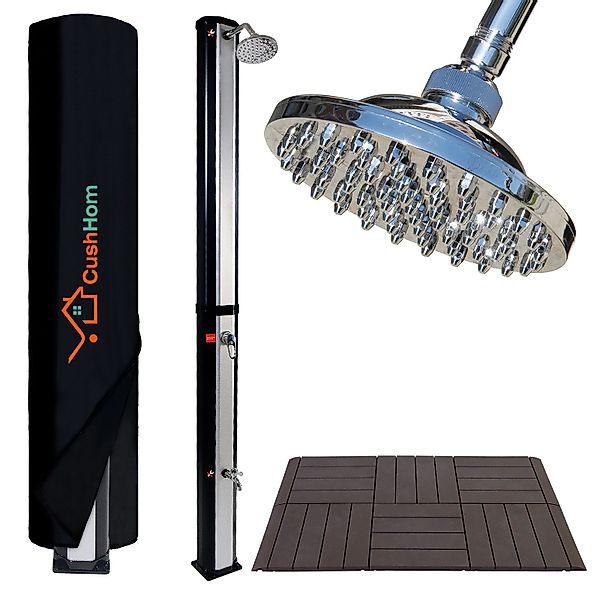 CCLIFE Solardusche Gartendusche Solardusche mit Bodenplatte günstig online kaufen