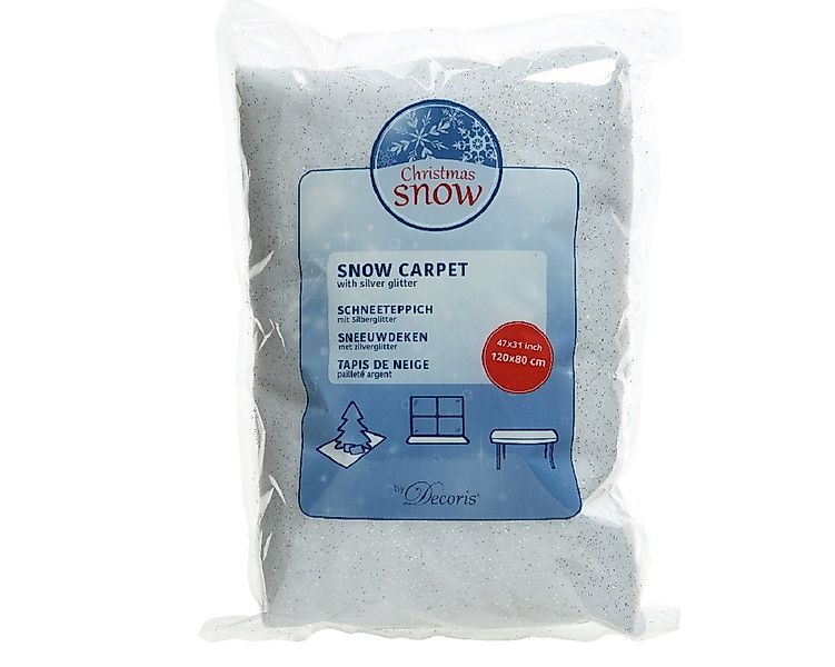 Kaemingk Weihnachtsbaumdecke Schneeteppich Polyester Silberglitter L.120cm günstig online kaufen